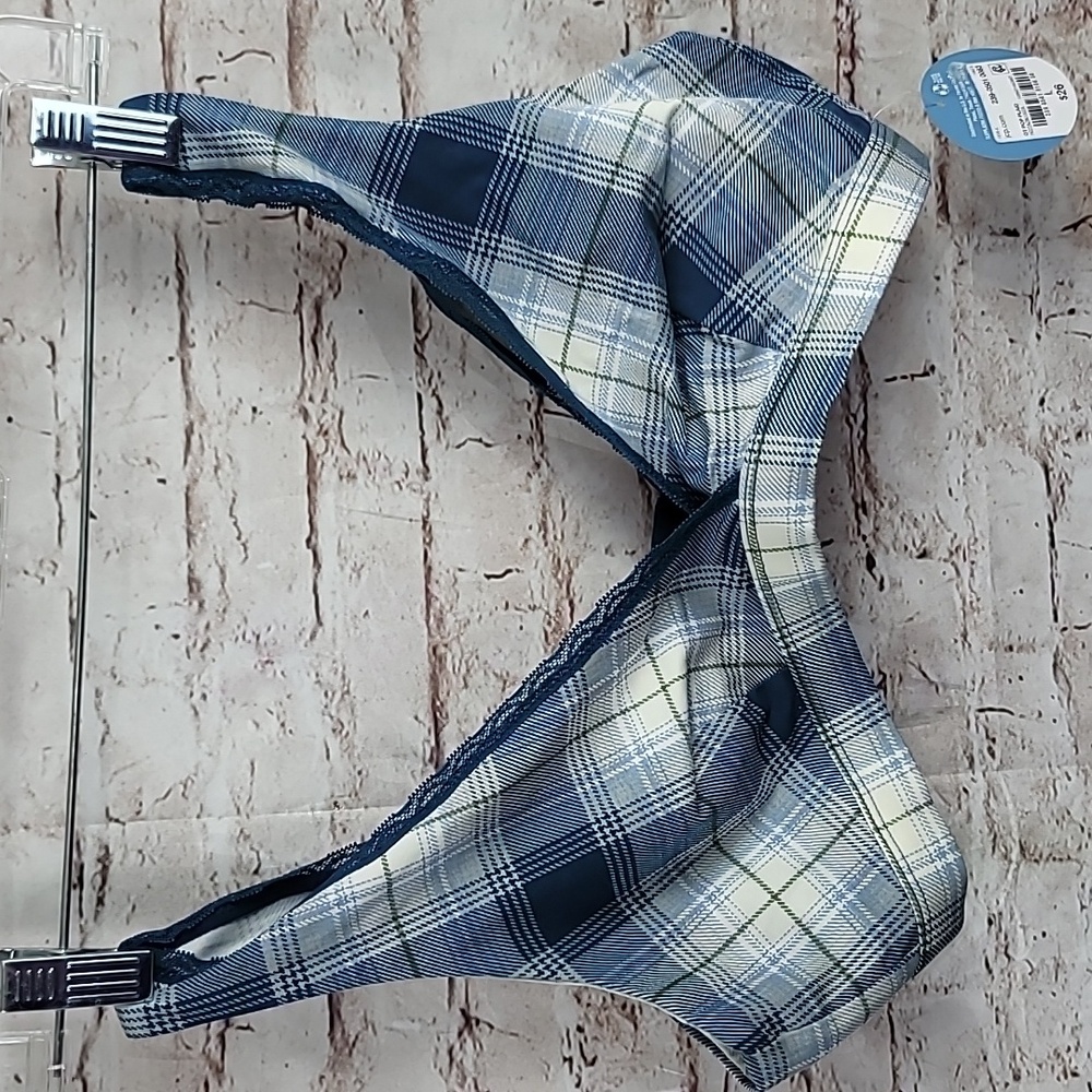 Arizona jean co. Plaid unlined bra large new with tags